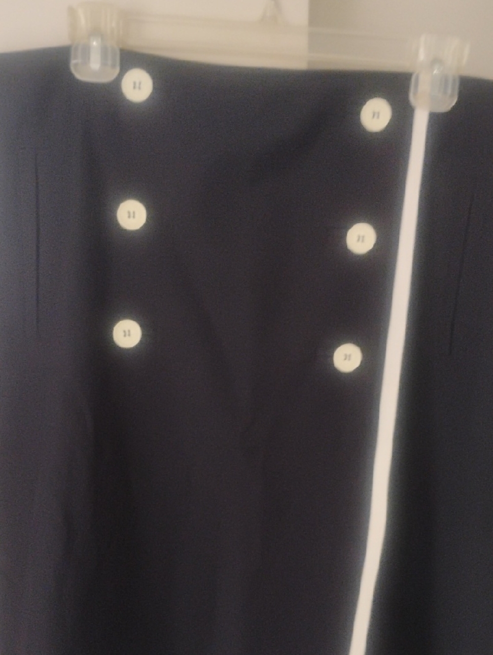 Talbots Navy Skirt with Cream Trim
